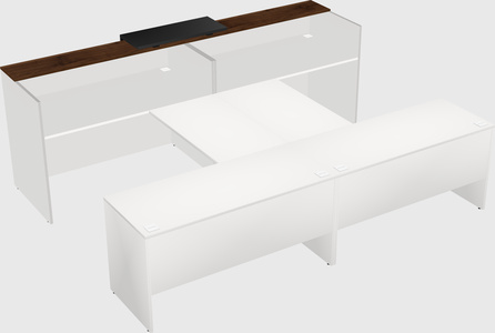 Shared u-shaped reception desks
