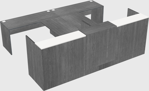 Shared u-shaped reception desks