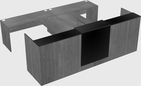 Shared u-shaped reception desks