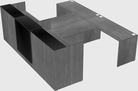 Shared u-shaped reception desks