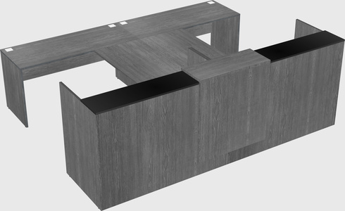 Shared u-shaped reception desks