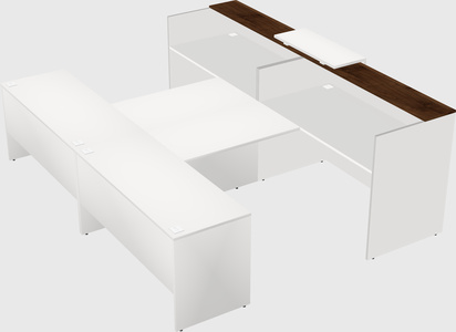 Shared u-shaped reception desks