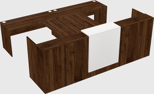Shared u-shaped reception desks