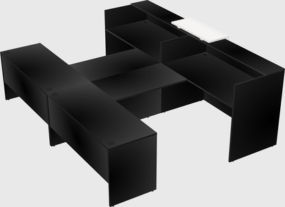 Shared u-shaped reception desks
