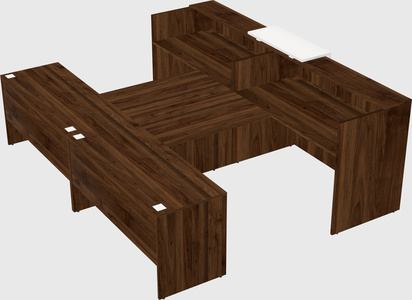 Shared u-shaped reception desks