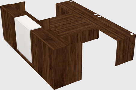 Shared u-shaped reception desks