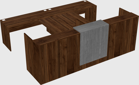 Shared u-shaped reception desks