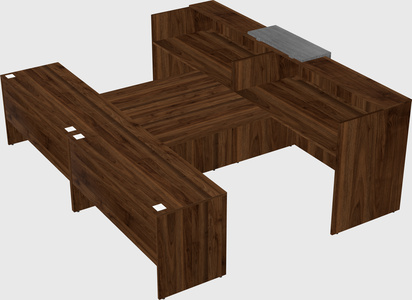Shared u-shaped reception desks