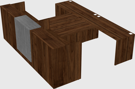 Shared u-shaped reception desks