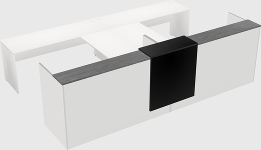 Shared u-shaped reception desks