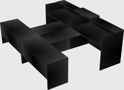 Shared u-shaped reception desks