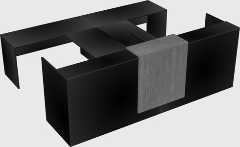 Shared u-shaped reception desks