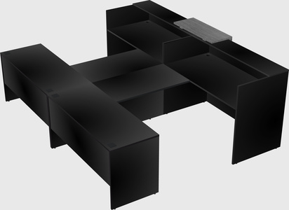 Shared u-shaped reception desks
