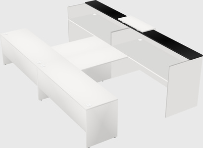 Shared u-shaped reception desks