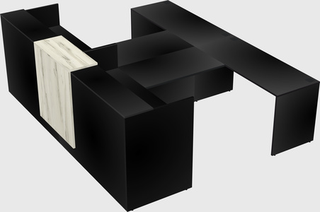 Shared u-shaped reception desks