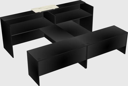 Shared u-shaped reception desks