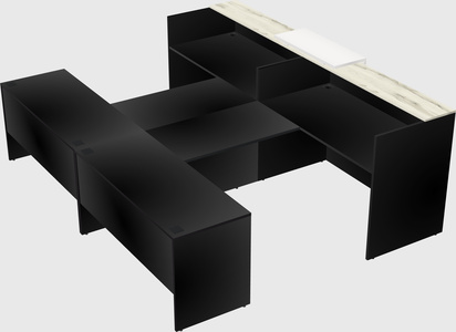 Shared u-shaped reception desks