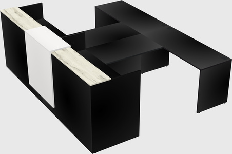 Shared u-shaped reception desks