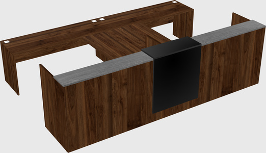 Shared u-shaped reception desks