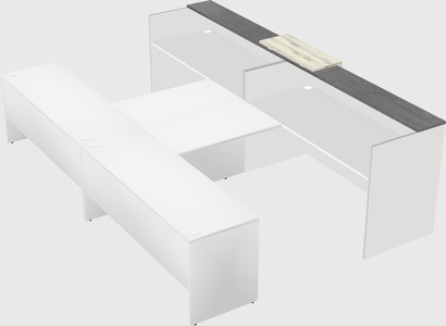 Shared u-shaped reception desks