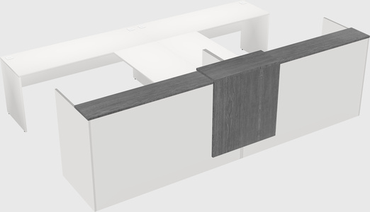 Shared u-shaped reception desks
