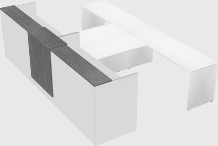 Shared u-shaped reception desks