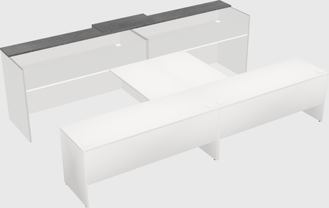 Shared u-shaped reception desks