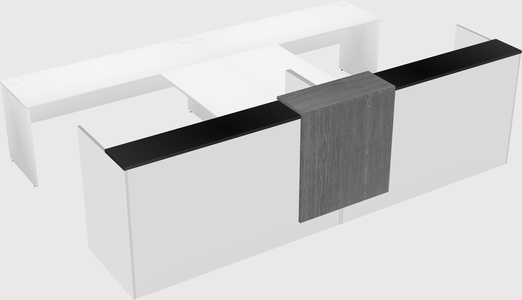 Shared u-shaped reception desks