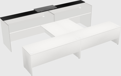 Shared u-shaped reception desks