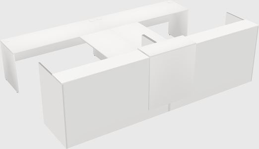Shared u-shaped reception desks