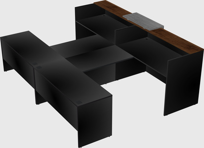 Shared u-shaped reception desks