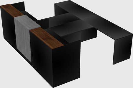 Shared u-shaped reception desks