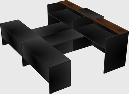 Shared u-shaped reception desks