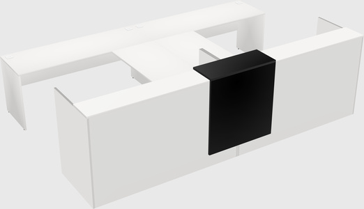 Shared u-shaped reception desks