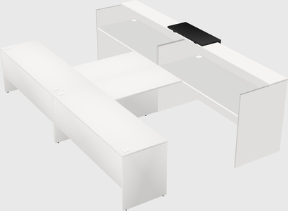Shared u-shaped reception desks