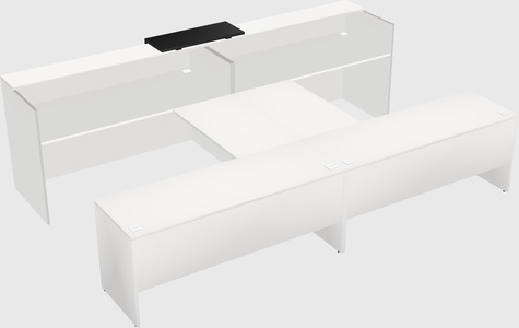 Shared u-shaped reception desks