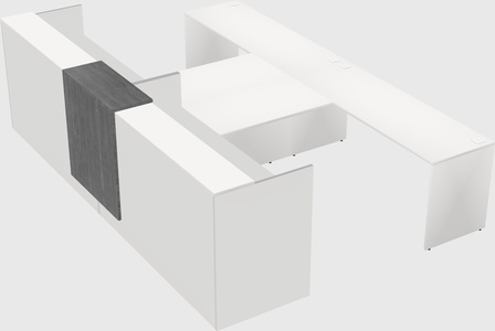 Shared u-shaped reception desks