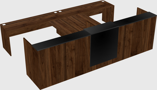 Shared u-shaped reception desks