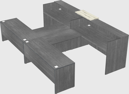 Shared u-shaped reception desks