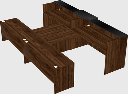Shared u-shaped reception desks