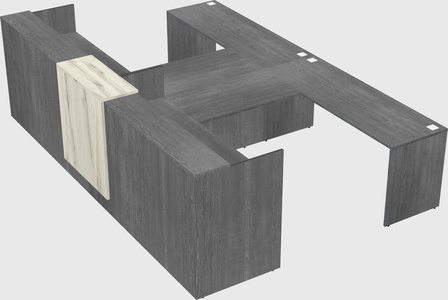 Shared u-shaped reception desks