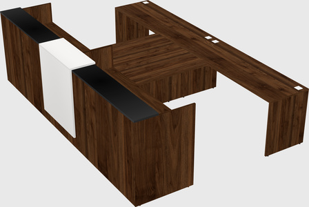 Shared u-shaped reception desks