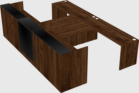 Shared u-shaped reception desks