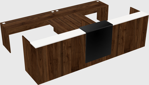 Shared u-shaped reception desks