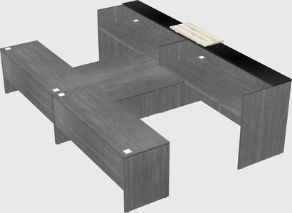 Shared u-shaped reception desks