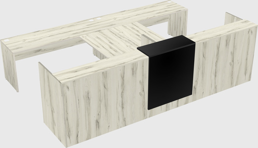 Shared u-shaped reception desks
