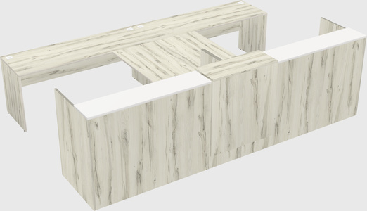 Shared u-shaped reception desks