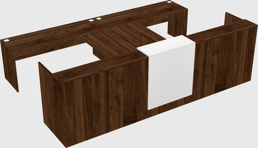 Shared u-shaped reception desks