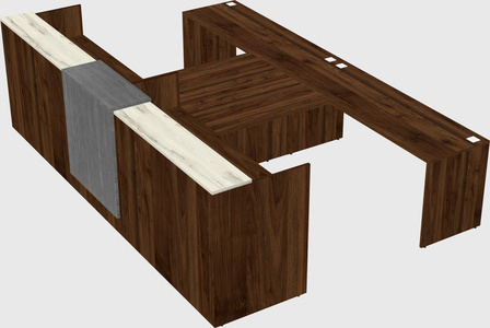 Shared u-shaped reception desks
