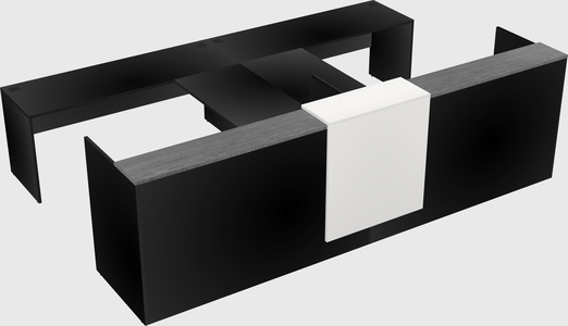 Shared u-shaped reception desks